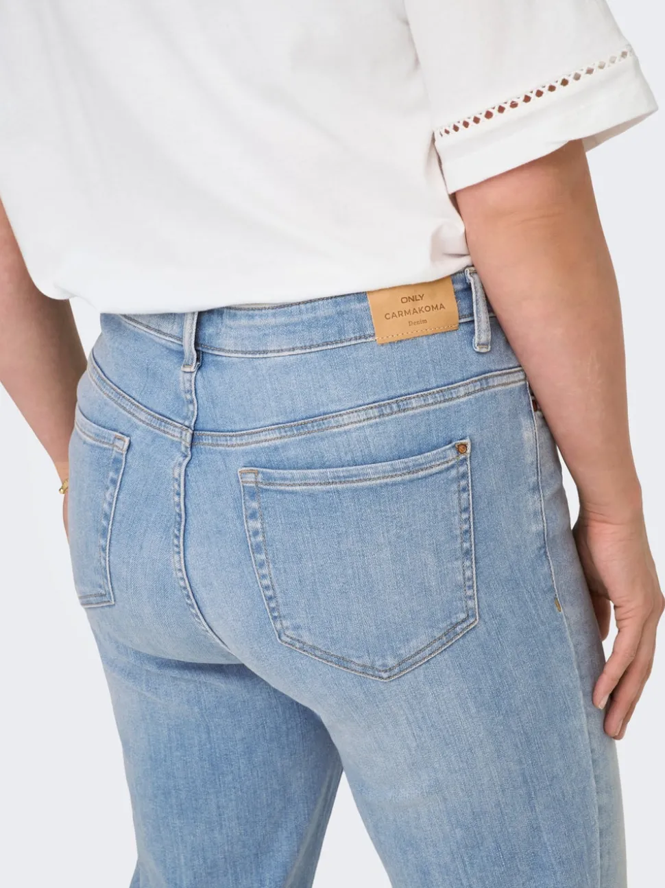 CARSUI Medelhög midja Slim Fit Jeans