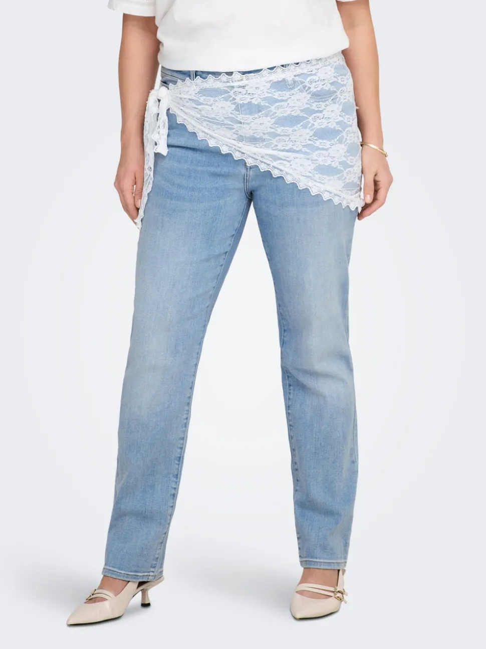 CARSUI Medelhög midja Slim Fit Jeans