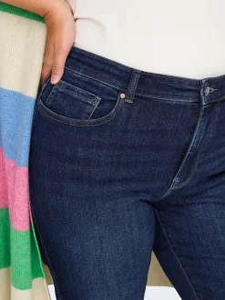CARSUI Medelhög midja Slim Fit Jeans