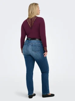 CARSUI Medelhög midja Slim Fit Ankellängd Jeans