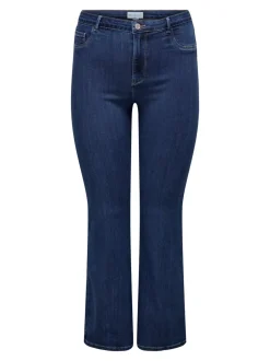 CARTHUNDER Medelhög midja Utsvängd passform Jeans