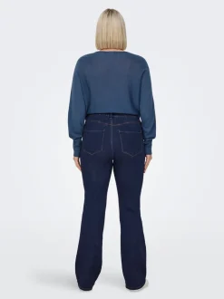 CARTHUNDER Medelhög midja Utsvängd passform Jeans