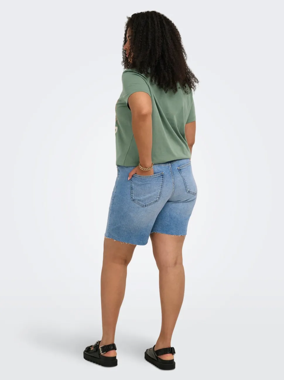 CARTOKYO Hög midja Normal passform Denimshorts