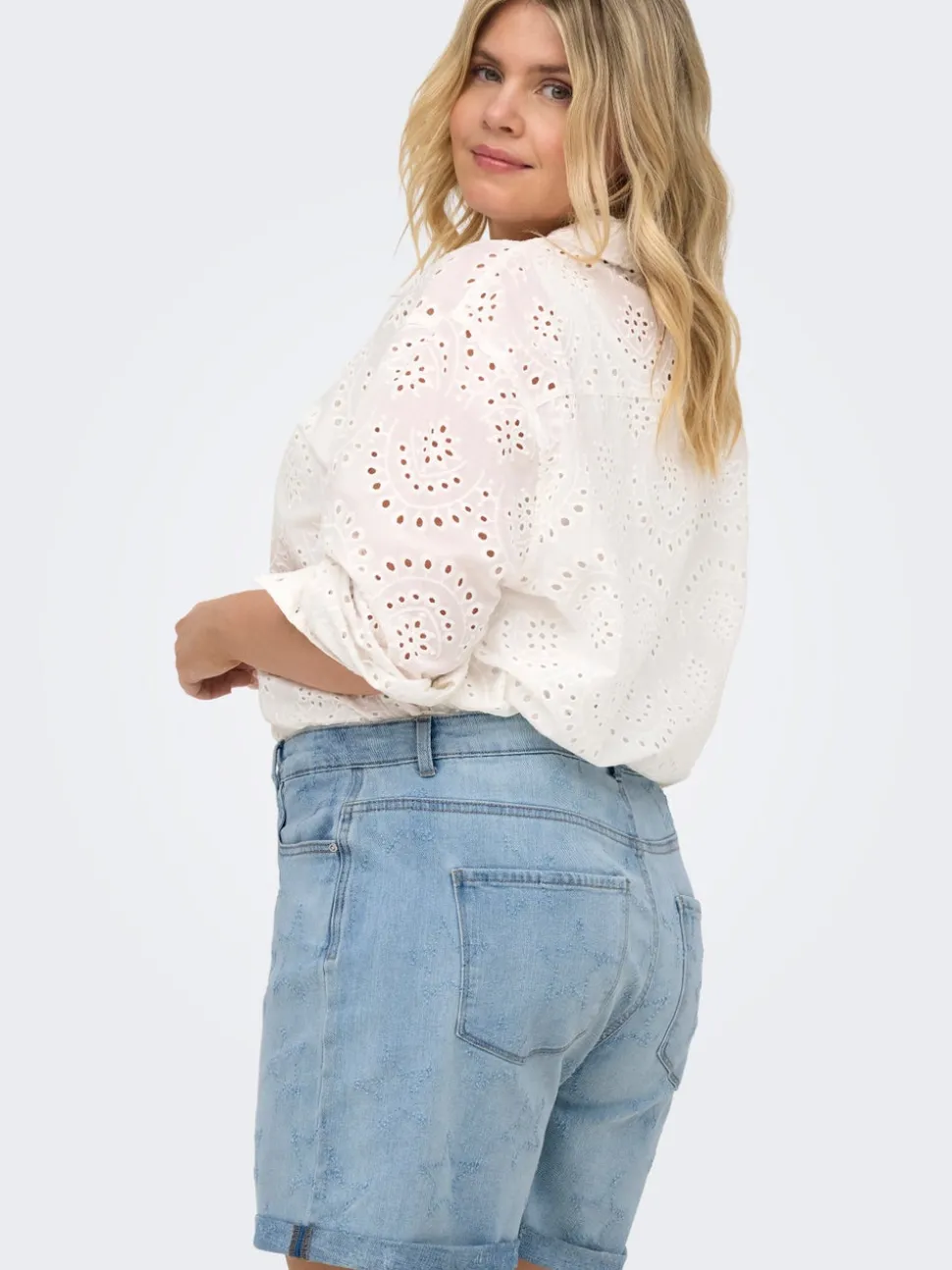 CARVEGA Hög midja Lös passform Denimshorts