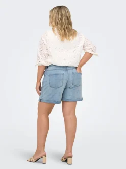 CARVEGA Hög midja Lös passform Denimshorts