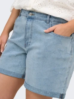CARVEGA Hög midja Lös passform Denimshorts