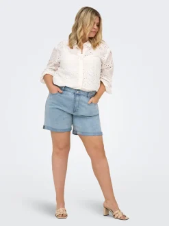 CARVEGA Hög midja Lös passform Denimshorts