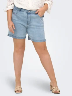 CARVEGA Hög midja Lös passform Denimshorts