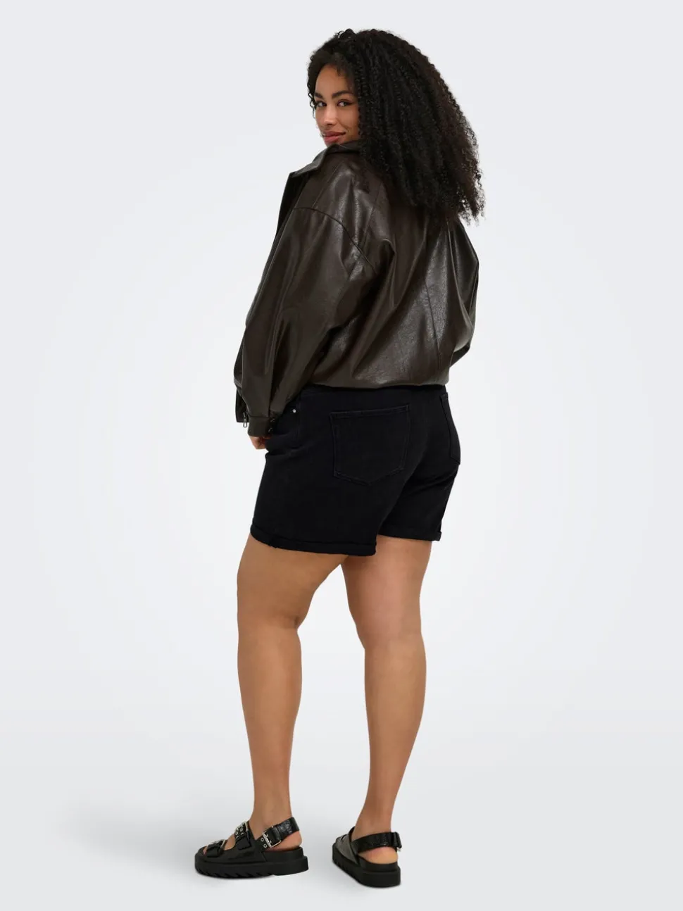 CARVEGA Hög midja Normal passform Denimshorts