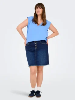 CARWILLY Denim Jeanskjol Midikjol