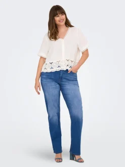 CARWILLY Hög midja Rak passform Jeans