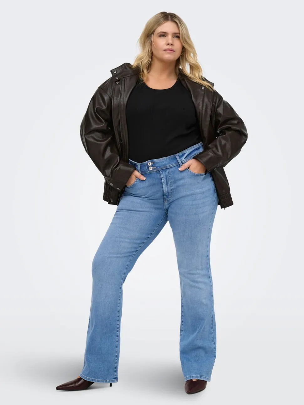 CARWILLY Hög midja Utsvängd passform Jeans