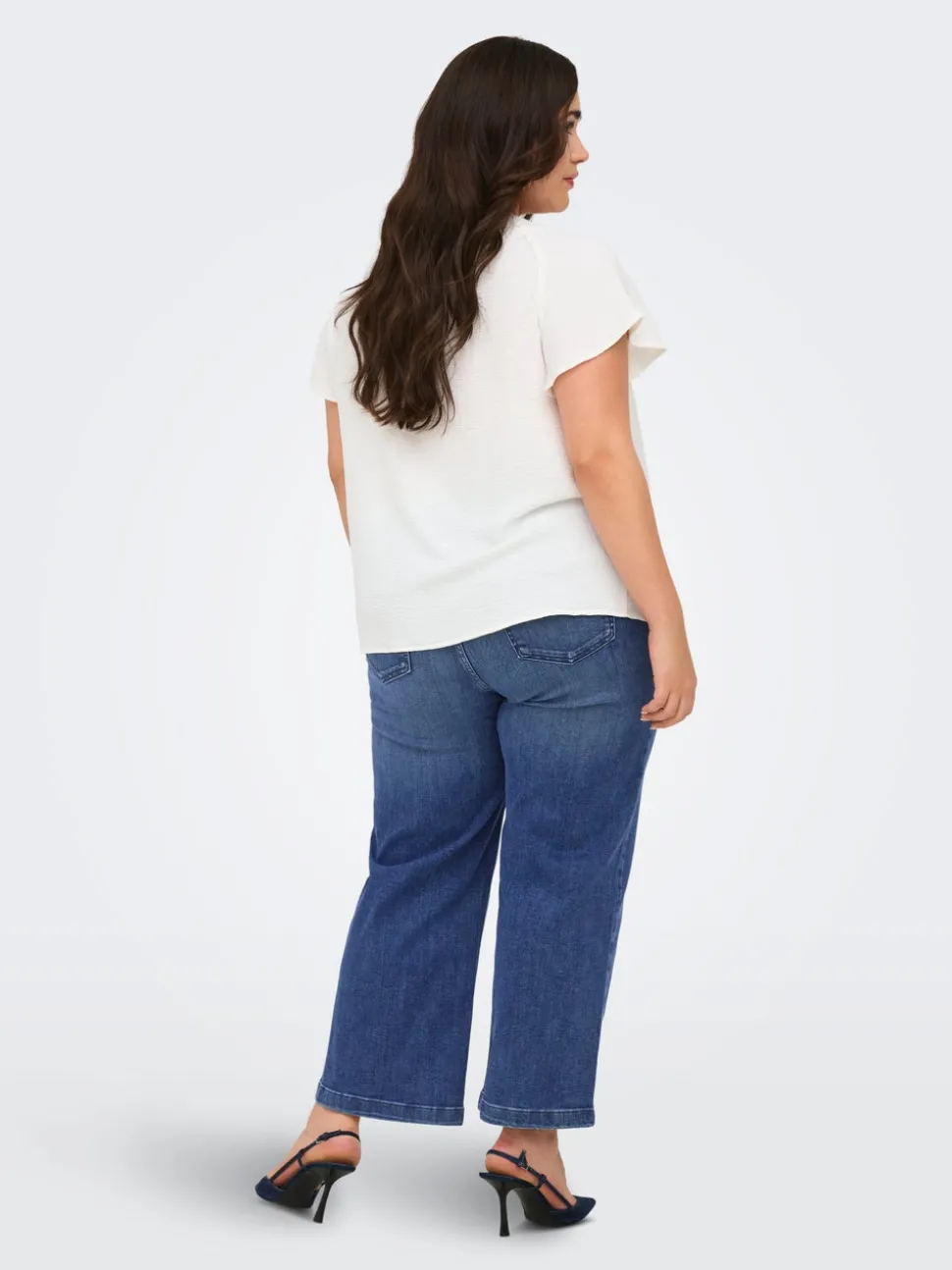 CARWILLY Hög midja Vida ben Beskuren Jeans