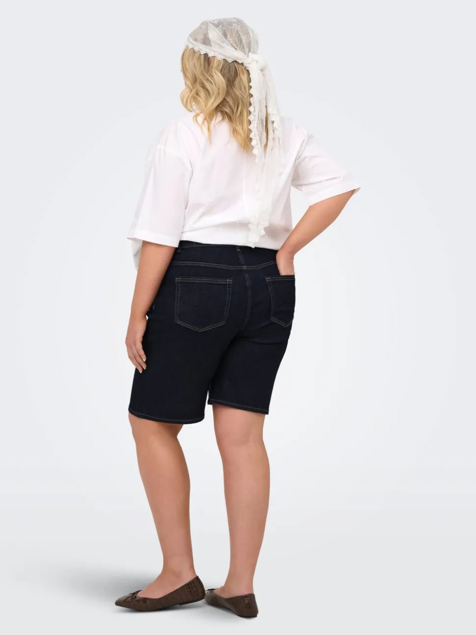 CARWILLY Hög midja Vida ben Denimshorts
