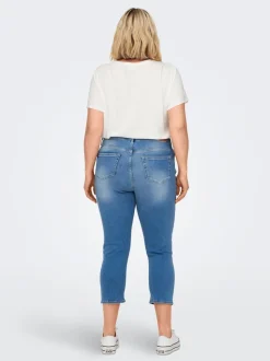 CARWILLY Medelhög midja capri Skinny Fit Jeans