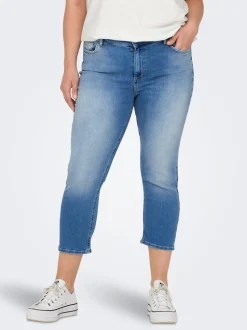 CARWILLY Medelhög midja capri Skinny Fit Jeans
