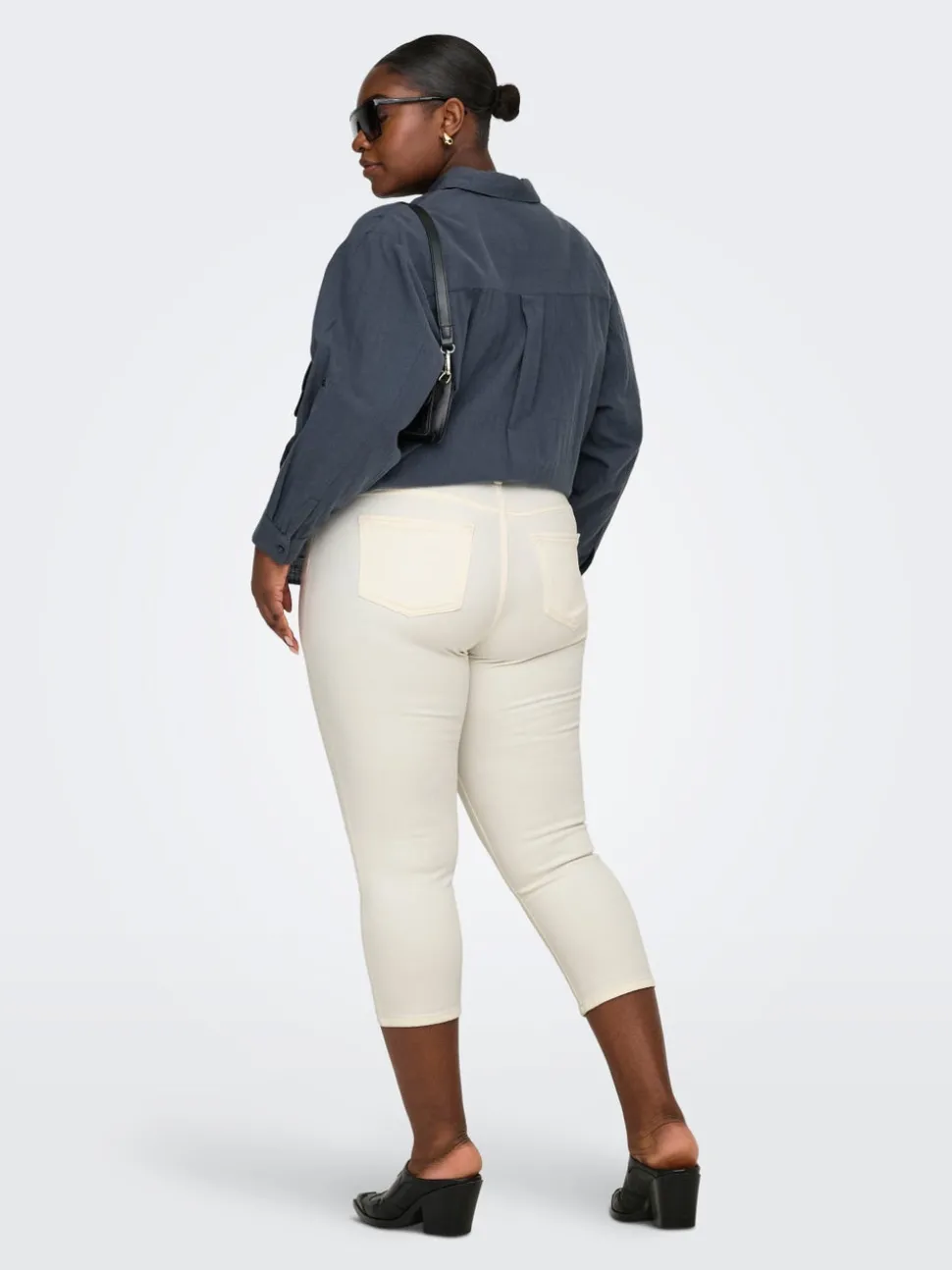 CARWILLY Medelhög midja capri Skinny Fit Jeans