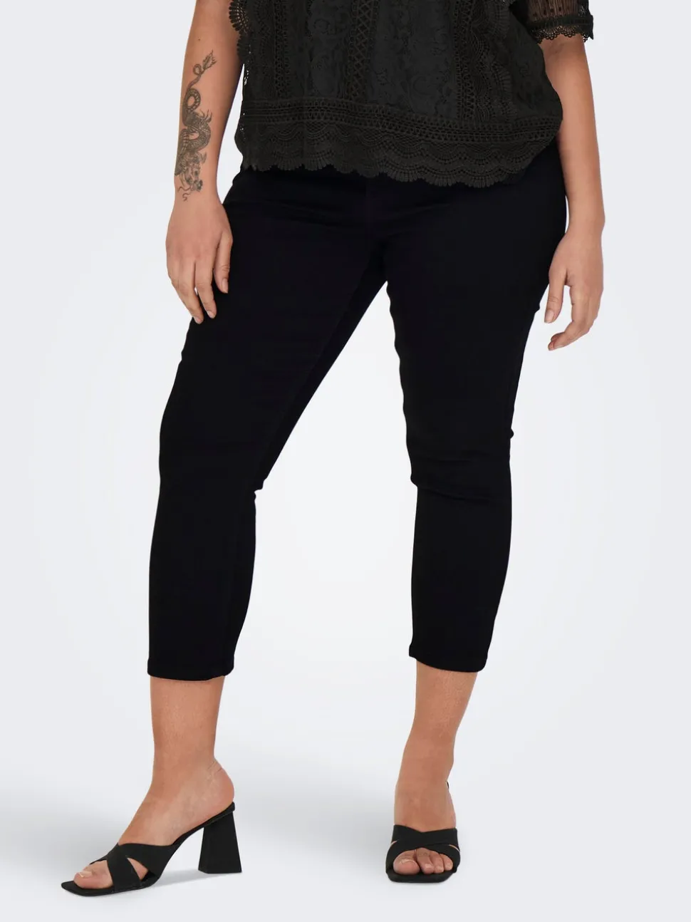 CARWILLY Medelhög midja capri Skinny Fit Jeans