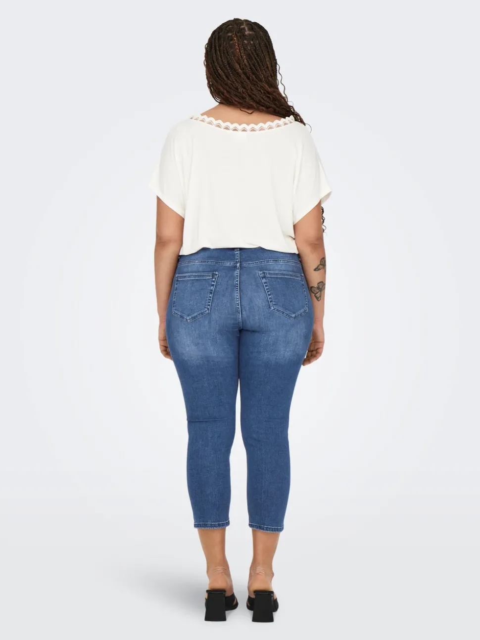 CARWILLY Medelhög midja capri Skinny Fit Jeans