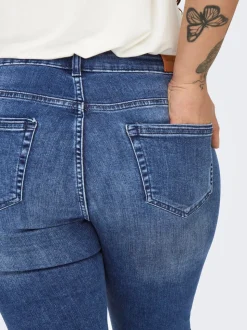 CARWILLY Medelhög midja capri Skinny Fit Jeans