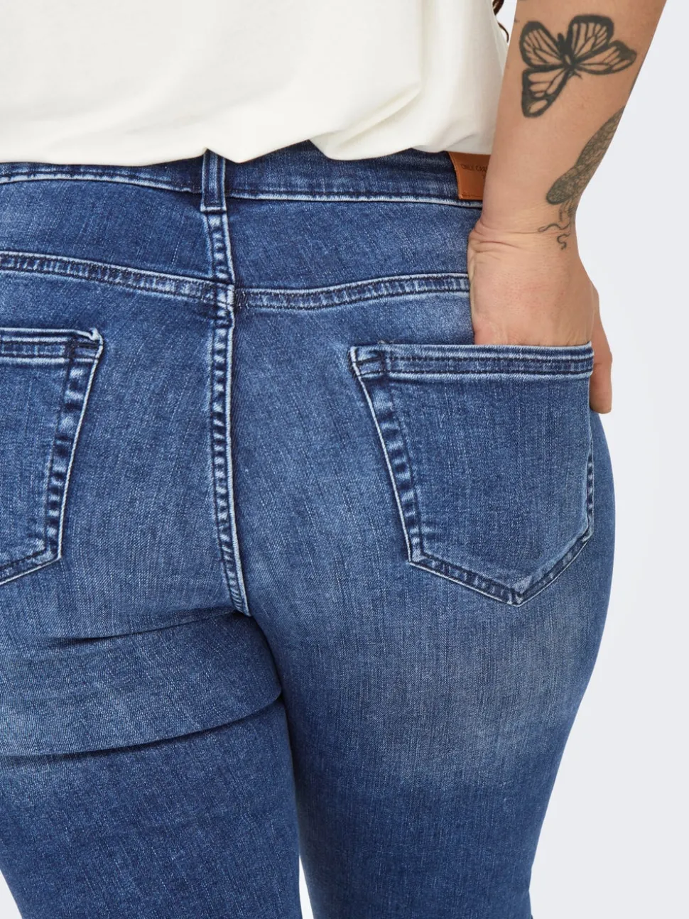 CARWILLY Medelhög midja capri Skinny Fit Jeans
