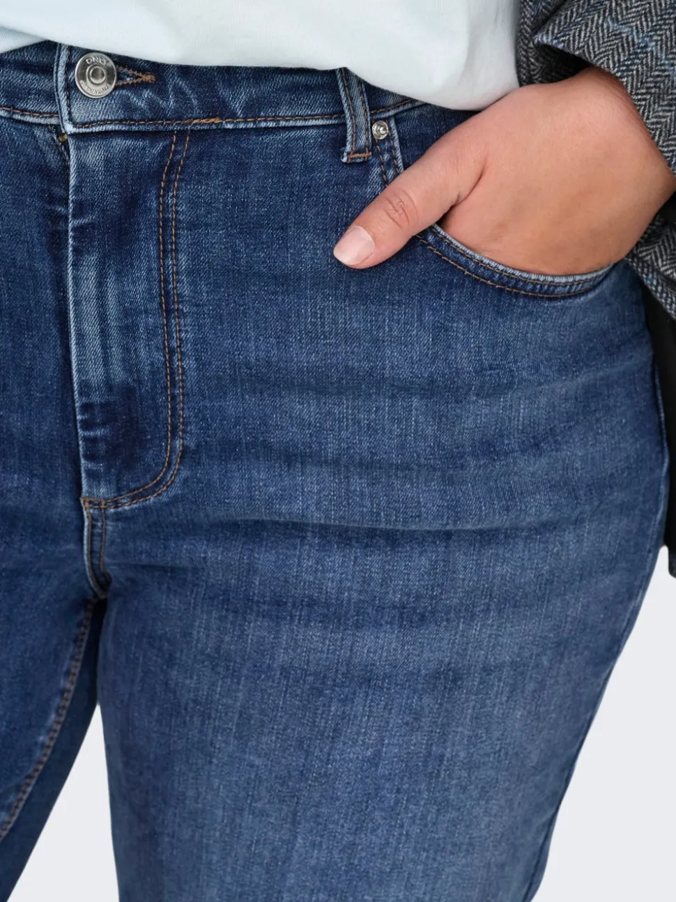 CARWILLY Medelhög midja Rak passform Jeans