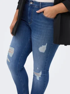 CARWILLY Medelhög midja Skinny Fit Ankellängd Jeans