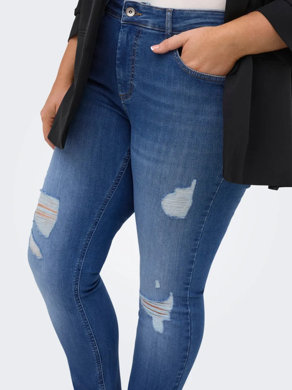 CARWILLY Medelhög midja Skinny Fit Ankellängd Jeans