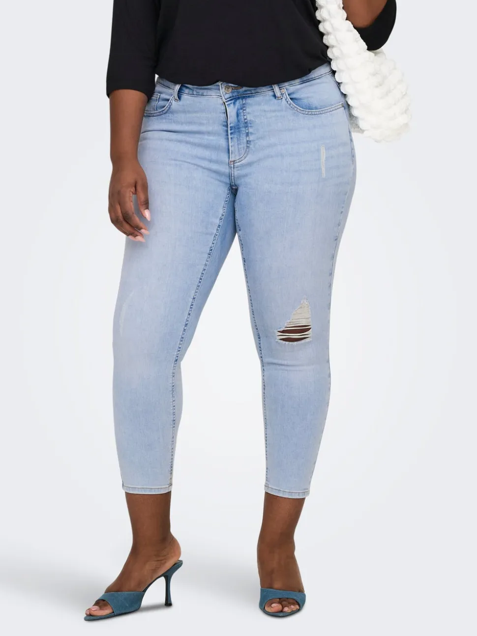 CARWILLY Medelhög midja Skinny Fit Ankellängd Jeans