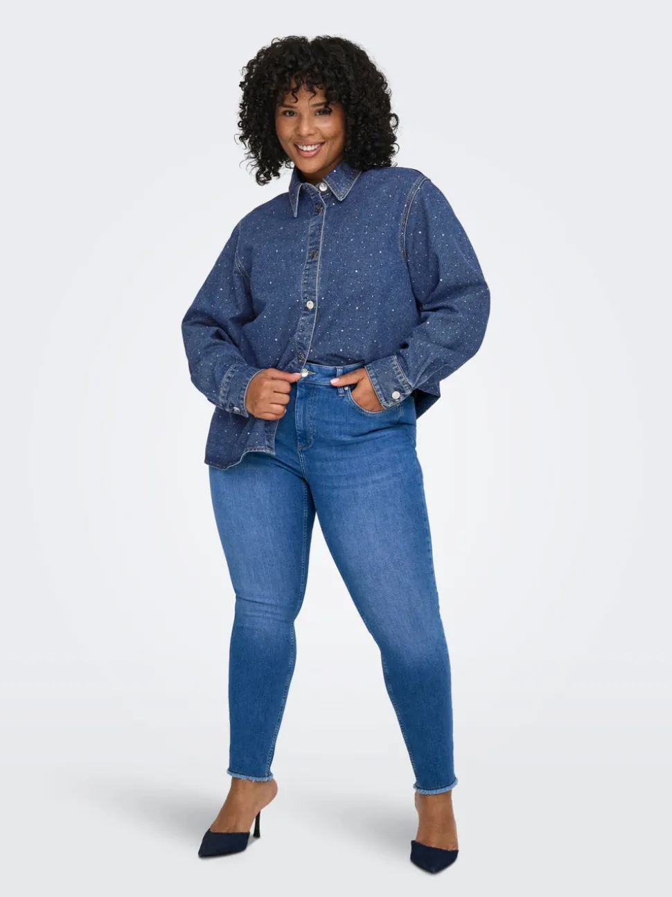 CARWILLY Medelhög midja Skinny Fit Jeans