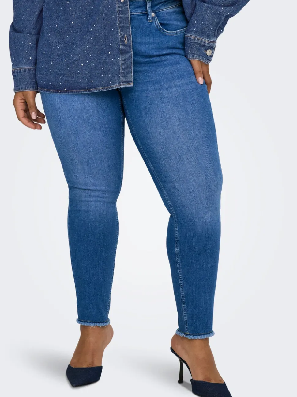CARWILLY Medelhög midja Skinny Fit Jeans