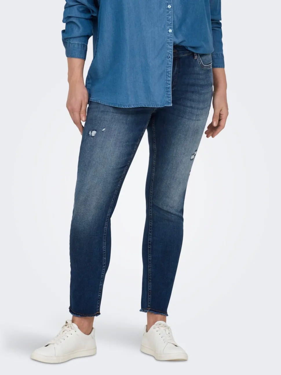 CARWILLY Medelhög midja Skinny Fit Ankellängd Jeans