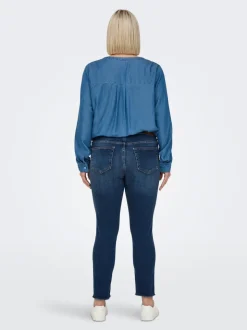 CARWILLY Medelhög midja Skinny Fit Ankellängd Jeans