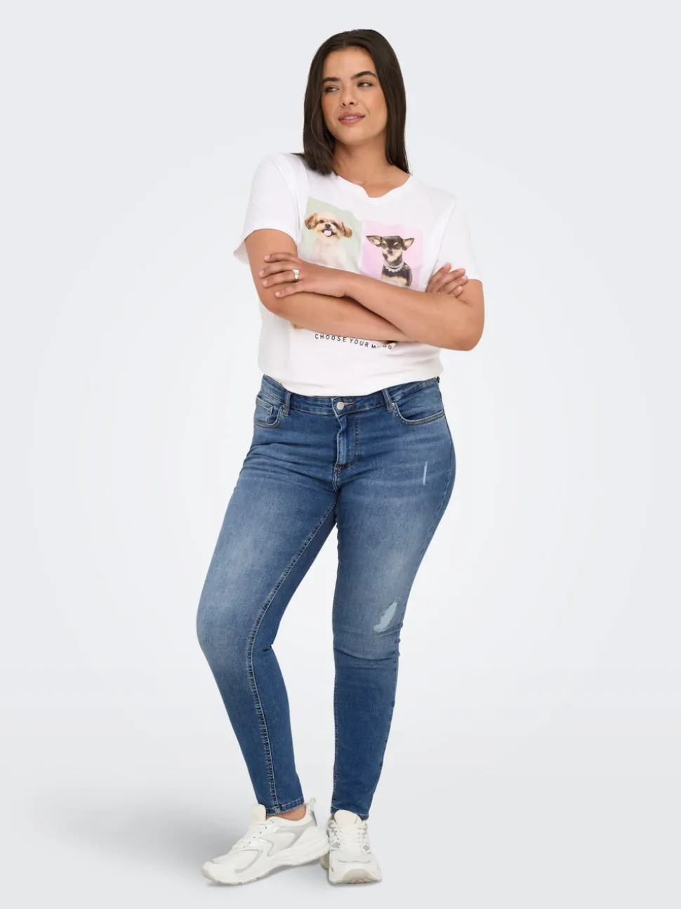 CARWILLY Medelhög midja Skinny Fit Ankellängd Jeans