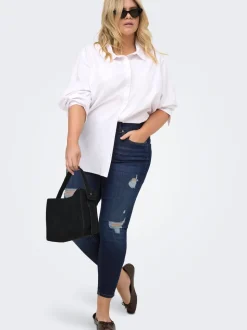 CARWILLY Medelhög midja Skinny Fit Ankellängd Jeans