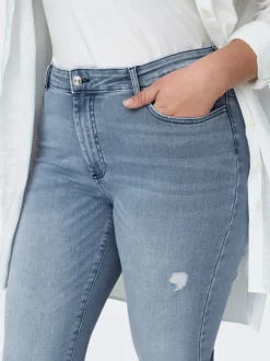 CARWILLY Medelhög midja Utsvängd passform Jeans