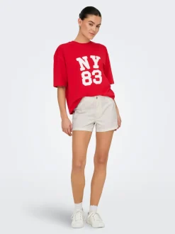 JDYANYA Medelhög midja Normal passform Denimshorts