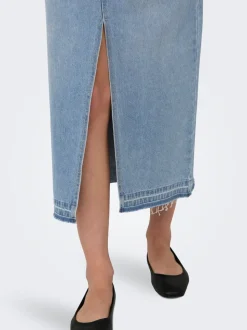JDYBELLA Denim Jeanskjol Midikjol