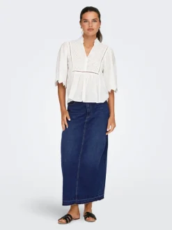 JDYBELLA Denim Jeanskjol Lång kjol
