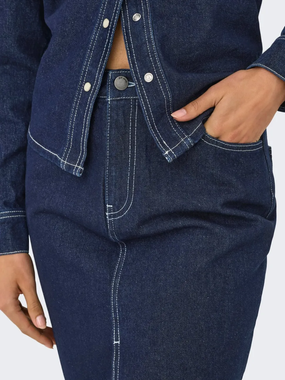 JDYBELLA Denim Jeanskjol Midikjol