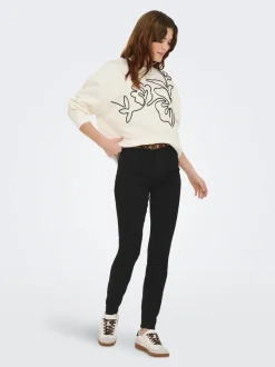 JDYFINA Medelhög midja Skinny Fit Jeans