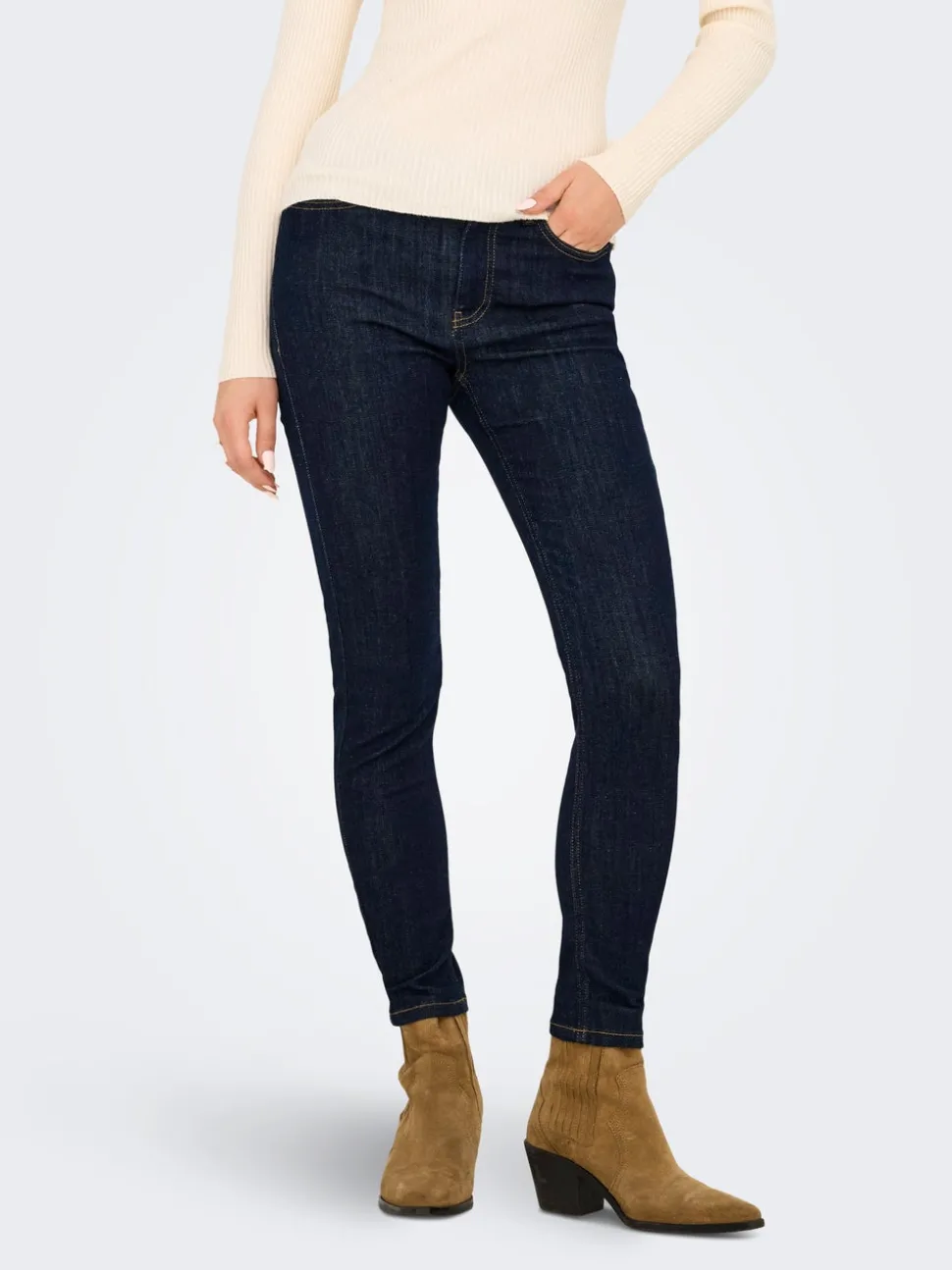 JDYFINA Medelhög midja Skinny Fit Ankellängd Jeans