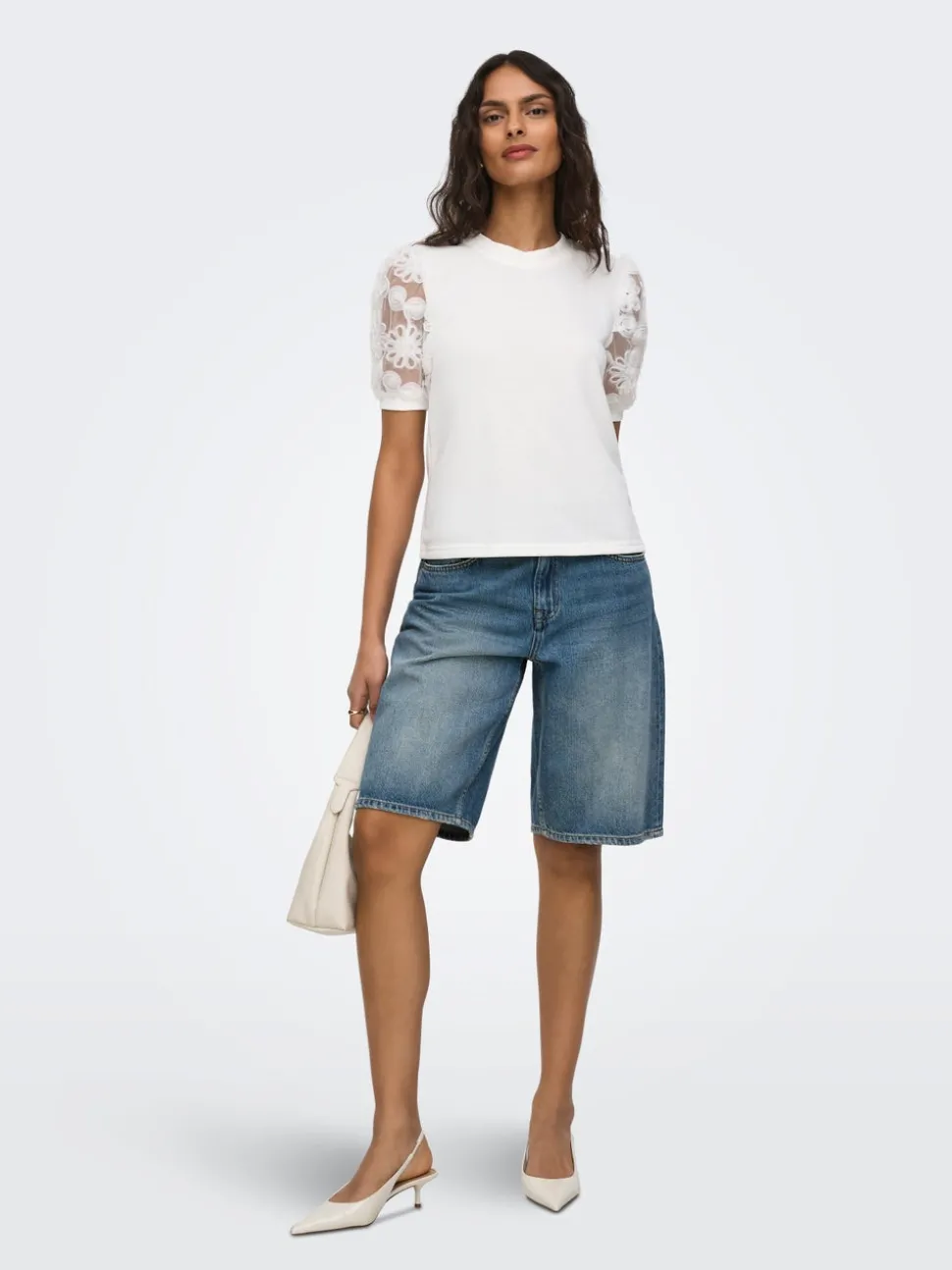 JDYLINA Medelhög midja Lös passform Bermudashorts