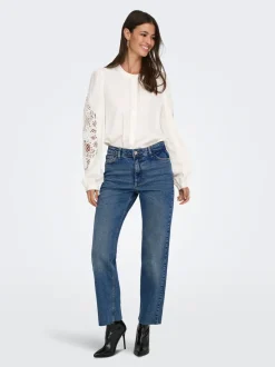 JDYLULLU Hög midja Rak passform Ankellängd Jeans