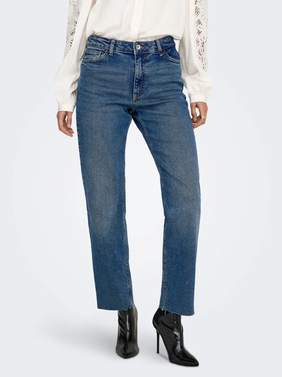 JDYLULLU Hög midja Rak passform Ankellängd Jeans