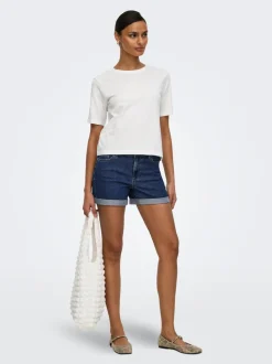 JDYMOON Medelhög midja Normal passform Denimshorts