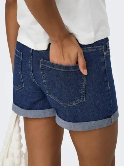 JDYMOON Medelhög midja Normal passform Denimshorts