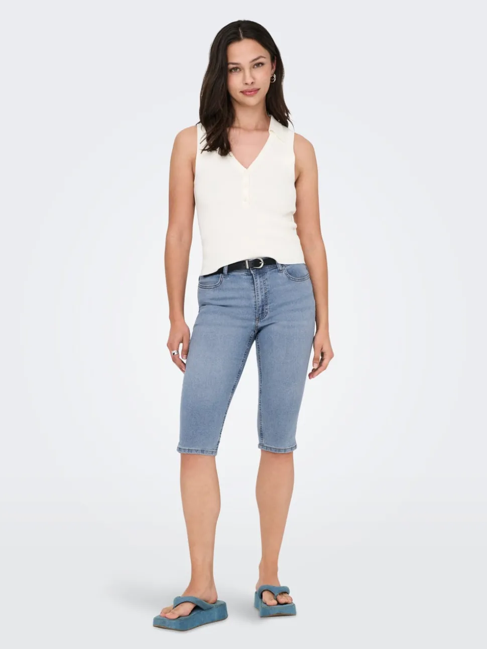 JDYMOON Medelhög midja Skinny Fit capri Jeans