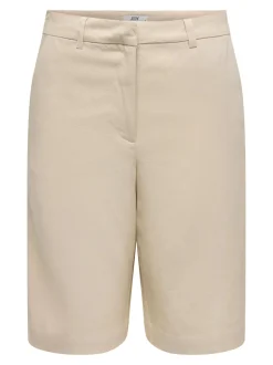 JDYNAOMI Medelhög midja Lös passform Linne Bermudashorts