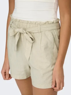 JDYSAY Medelhög midja Normal passform Linne Shorts